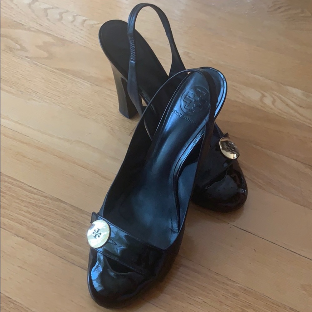 Tory Burch slingback shoes.